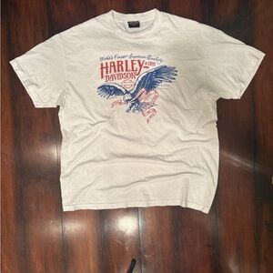 Harley-Davidson White Tee with Eagle Graphic